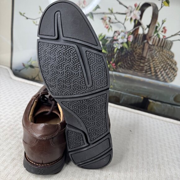 SVLS Footwear Mens Size 10 Brown Leather Lace-Up Captoe Oxford Dress Shoes - Picture 6 of 7